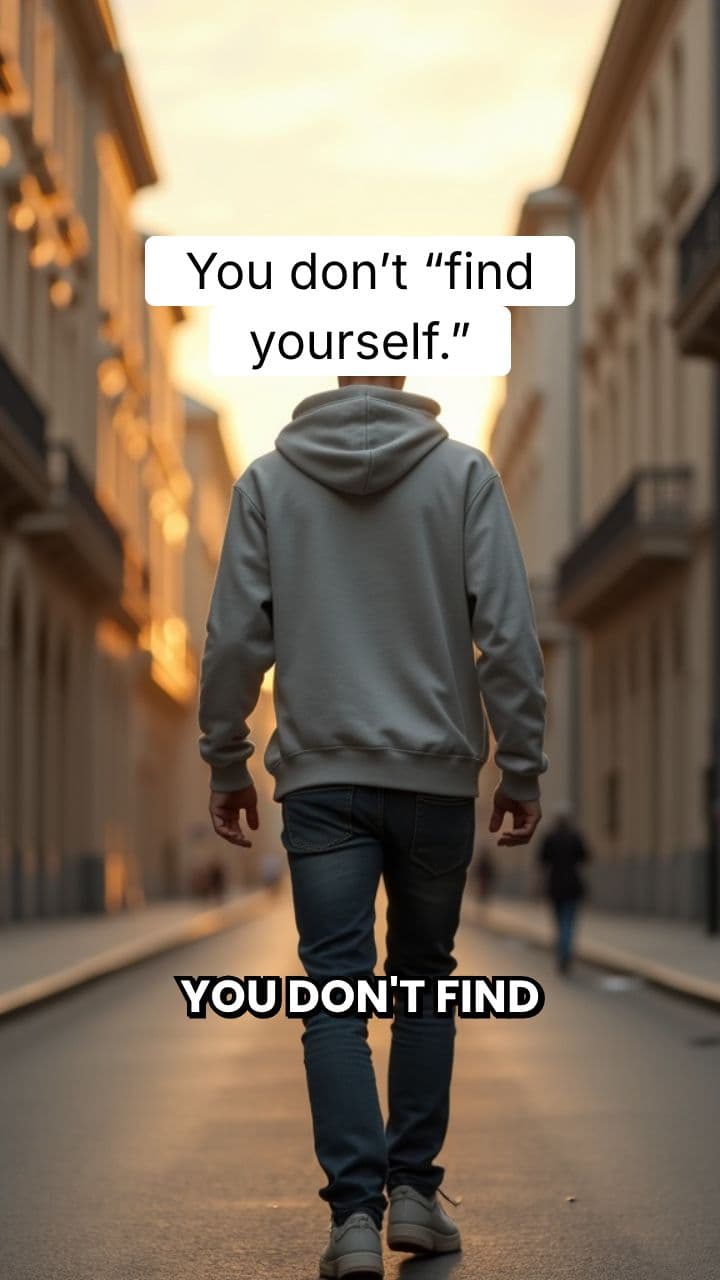 You Don't 'Find Yourself.' You Build Yourself.