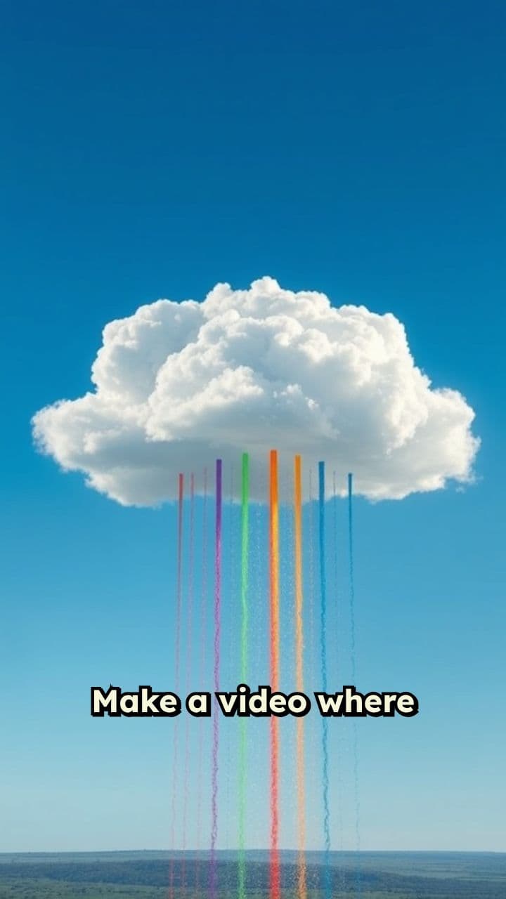 Rainbow Rain from a Realistic Cloud