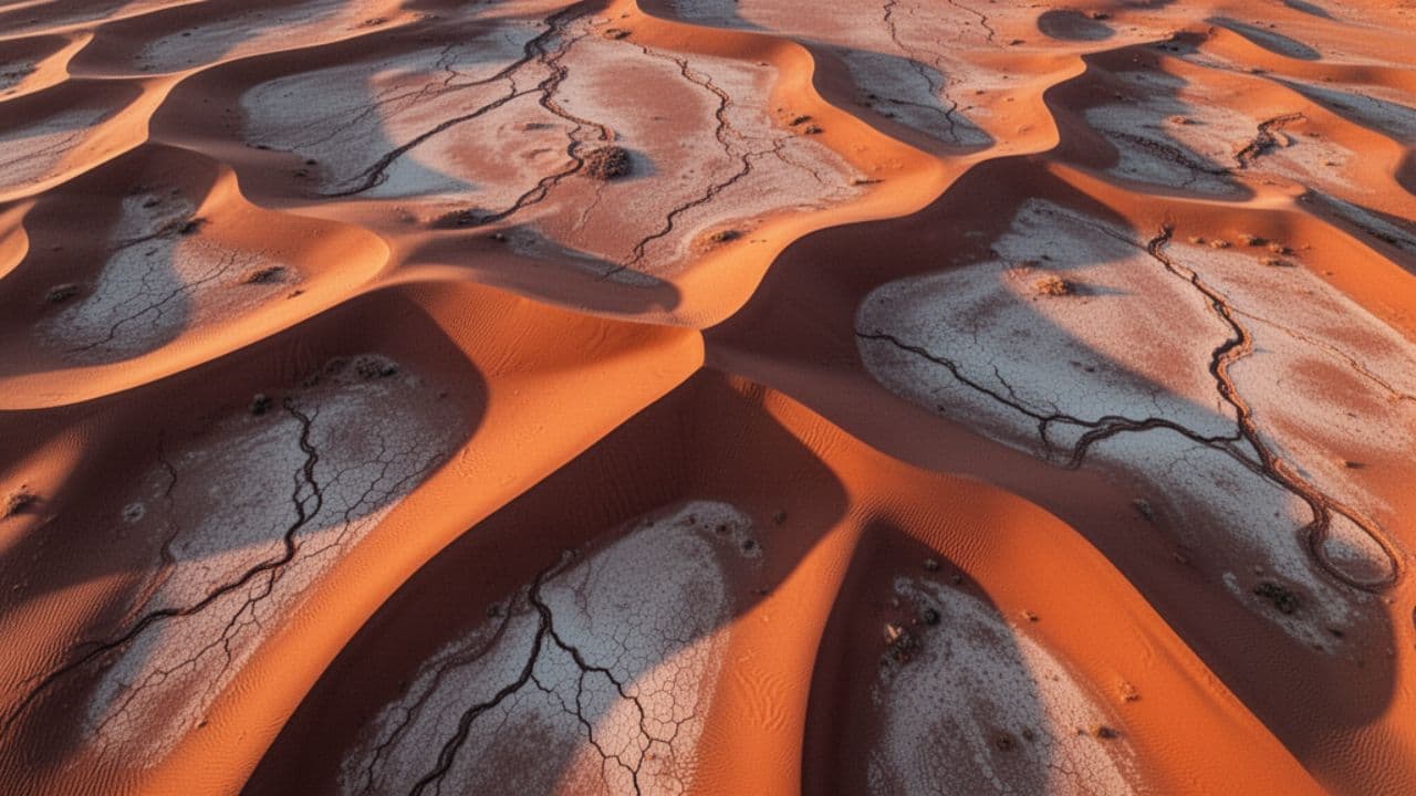 Top-Down Desert Flyover