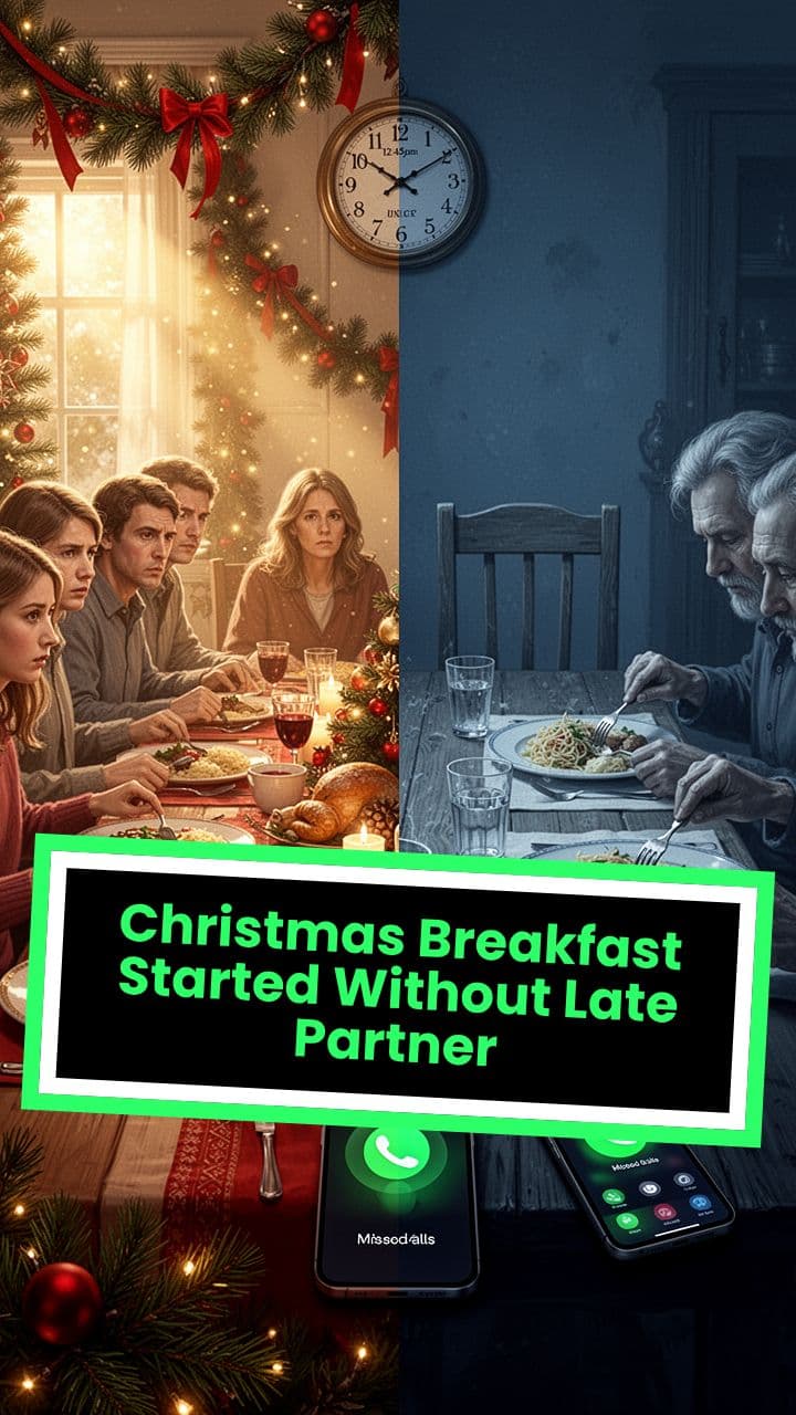 Christmas Breakfast Started Without Late Partner