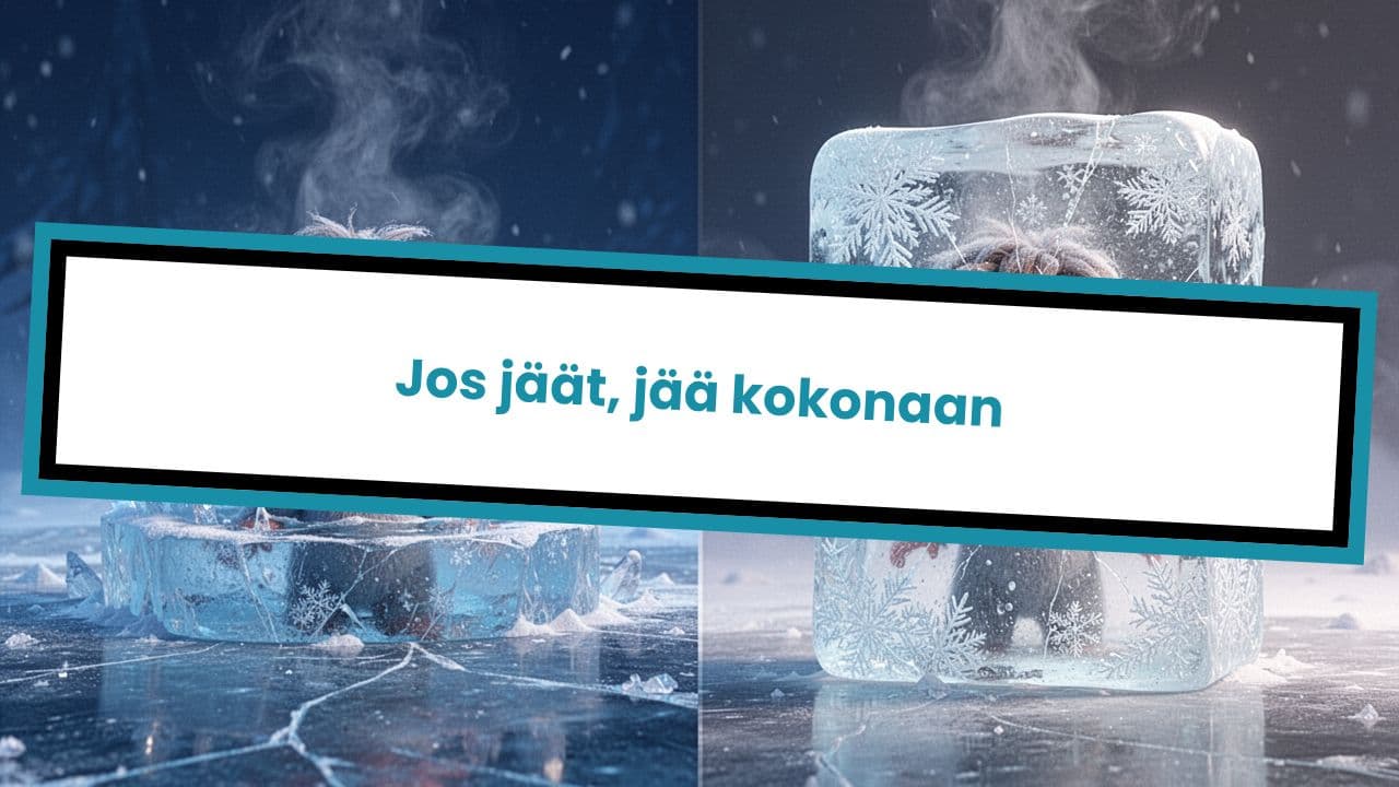 Jos jäät, jää kokonaan