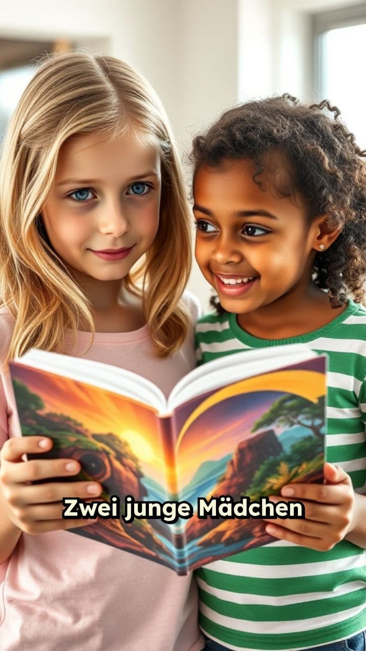 Buchdiskussion zwischen zwei Mädchen