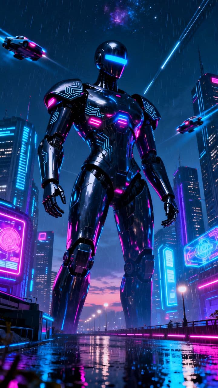 Synthwave Sentinel: Epic Electronic Journey