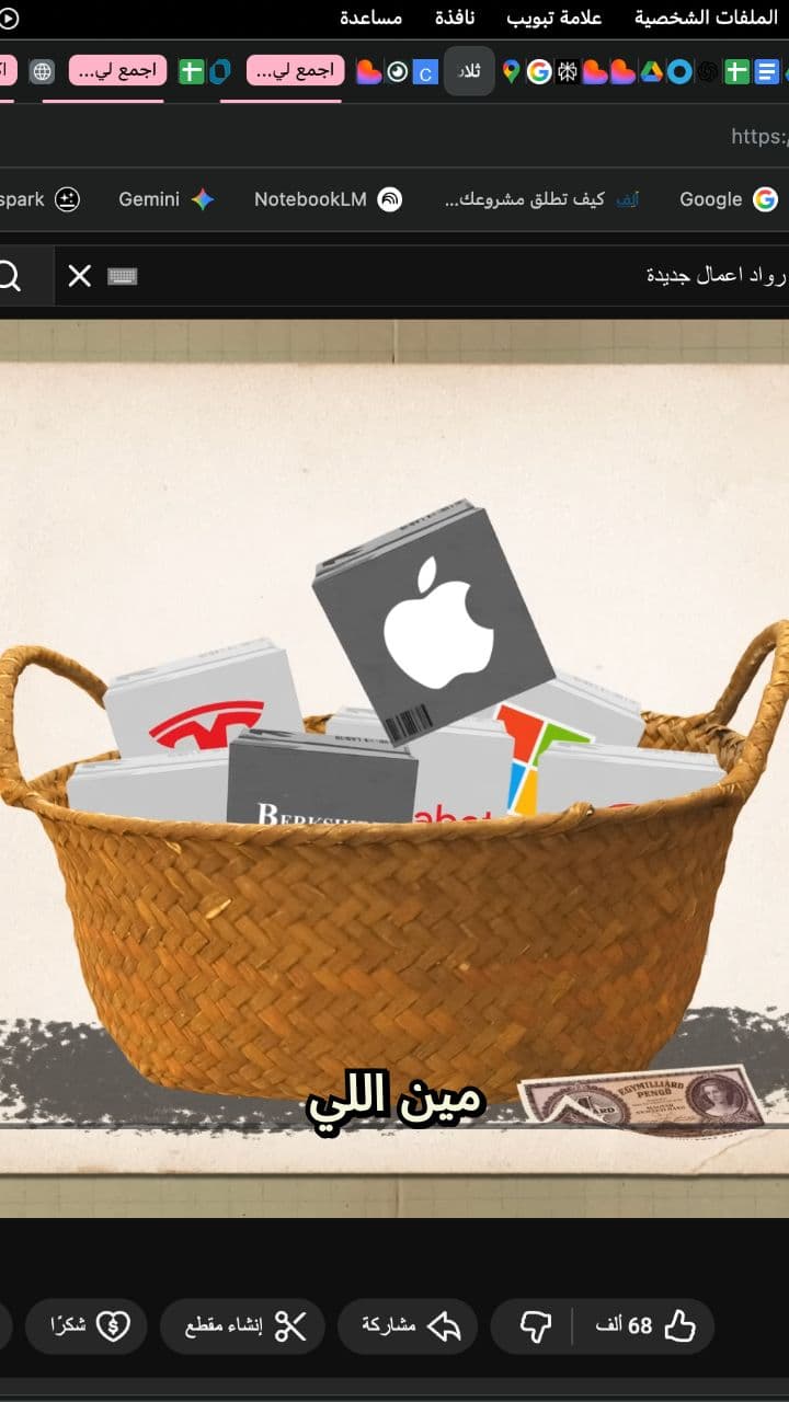 ثلاث شركات تملك حصص العالم