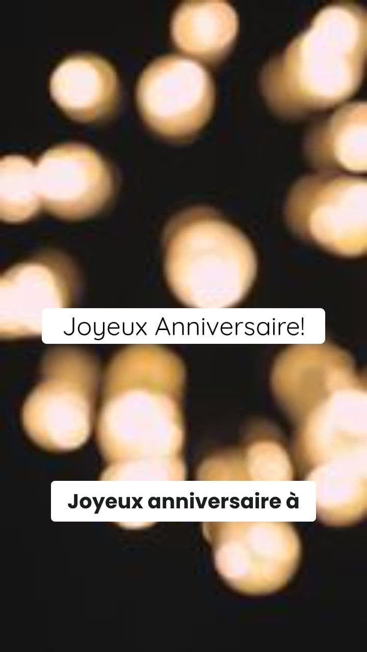 Joyeux Anniversaire, Amie!