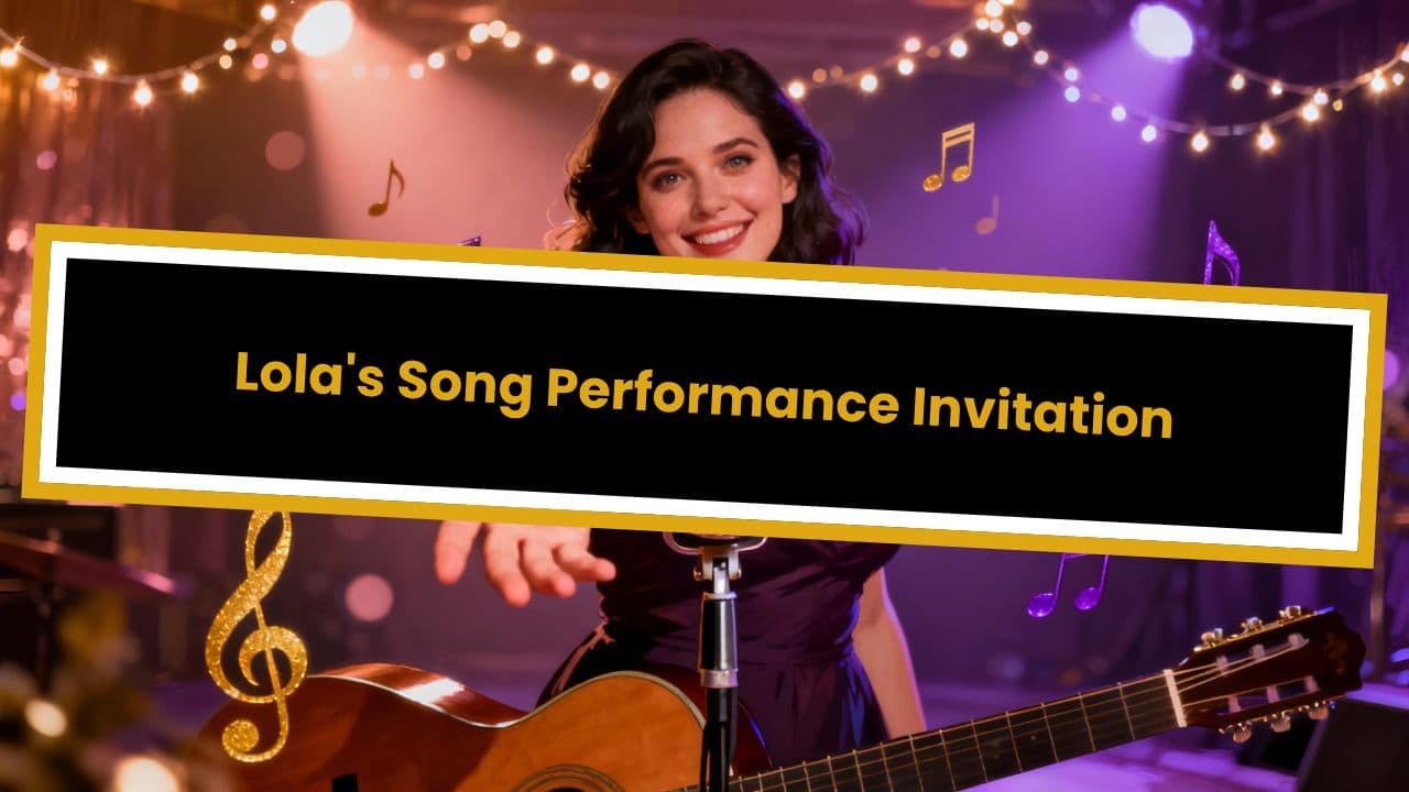 Lola's Song Performance Invitation