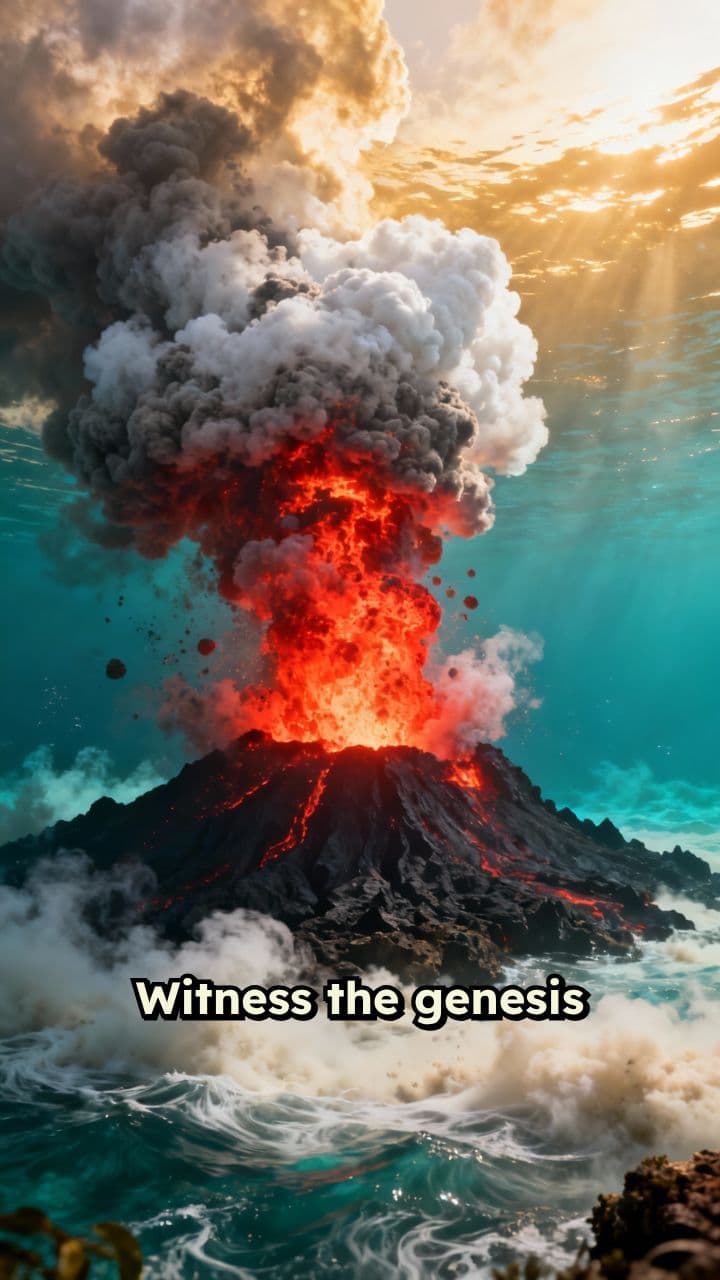 Birth of a Polynesian Paradise: Volcanic Island Time-Lapse