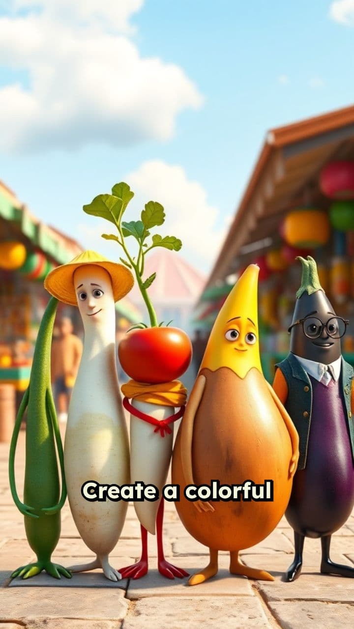 Veggie Friends at the Market