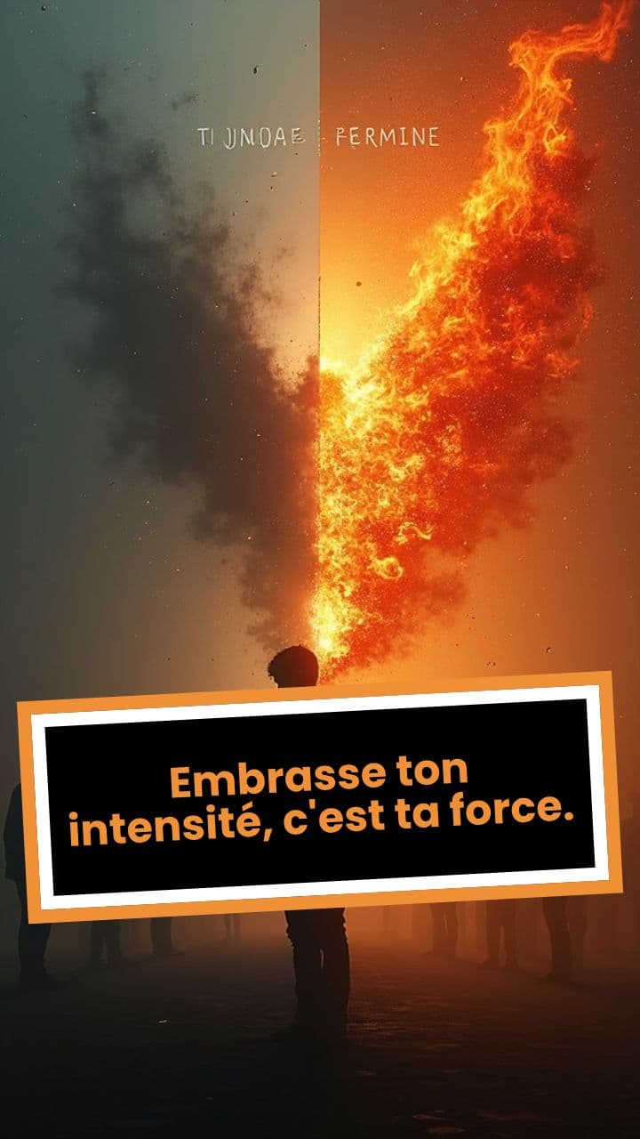 Embrasse ton intensité, c'est ta force.