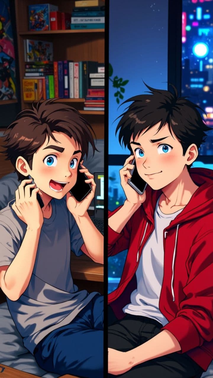 Exciting Phone Chat Between Friends