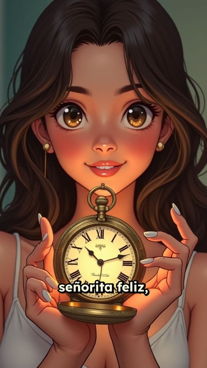Señorita feliz y su reloj