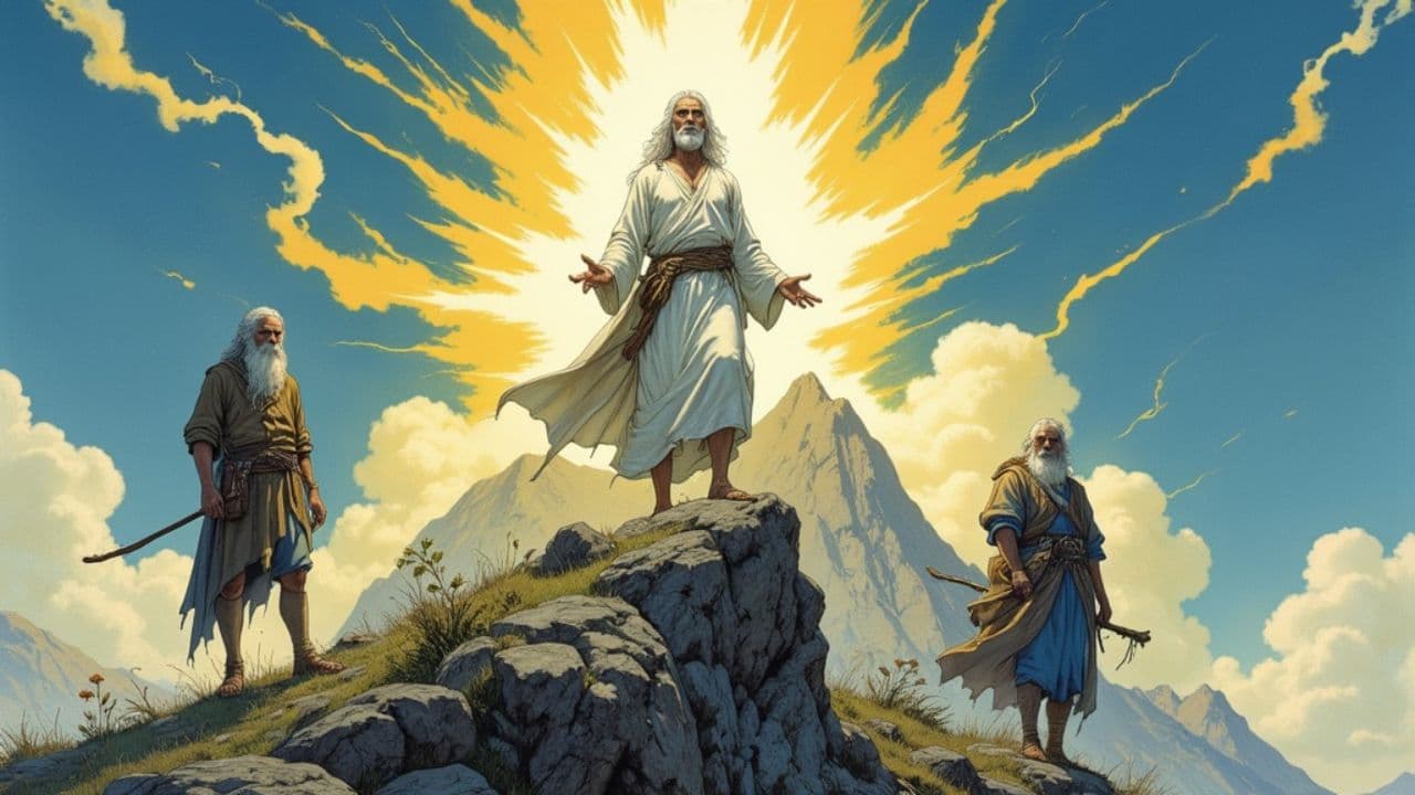Transfiguration of Jesus with Moses and Elijah