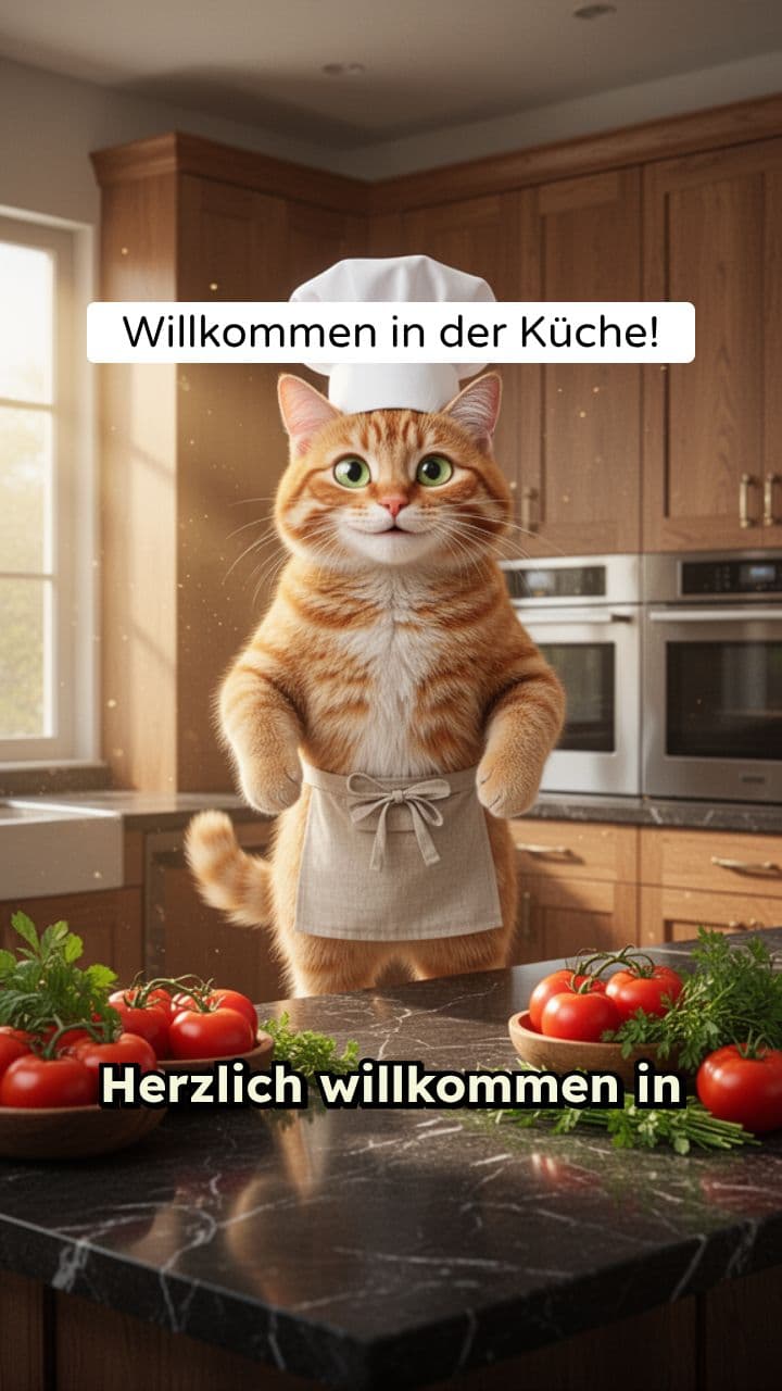 Der Chef-Kater in der Küche
