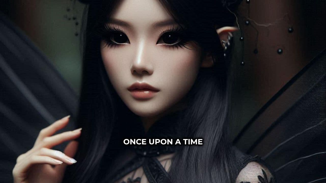 Girl Meets a Frog in the Forest