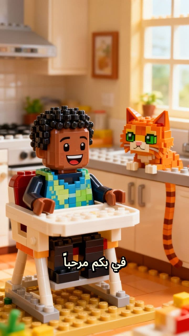 مغامرات القط والطفل في عالم ليجو