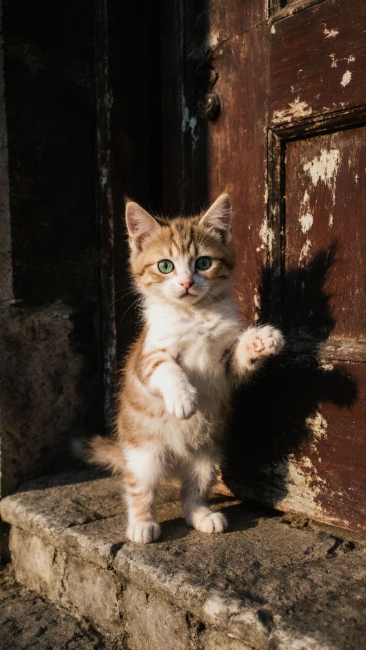 Un gatito pide ayuda para su hermano
