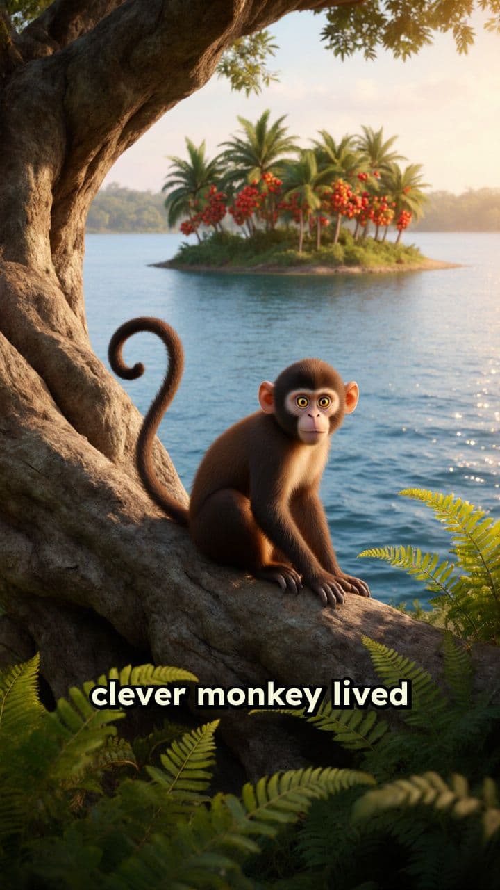 The Clever Monkey and Crocodile