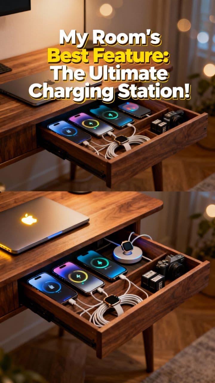 My Room's Best Feature: The Ultimate Charging Station!