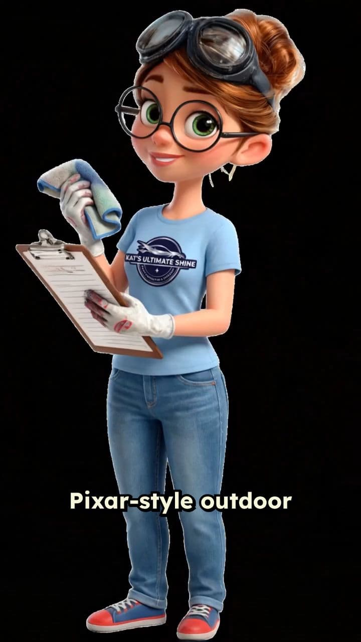 Gleaming Car in a Whimsical Town