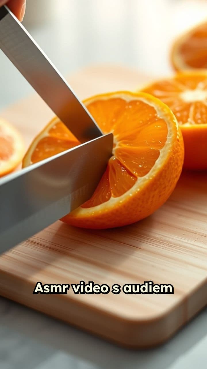 Krájení ovoce ASMR video