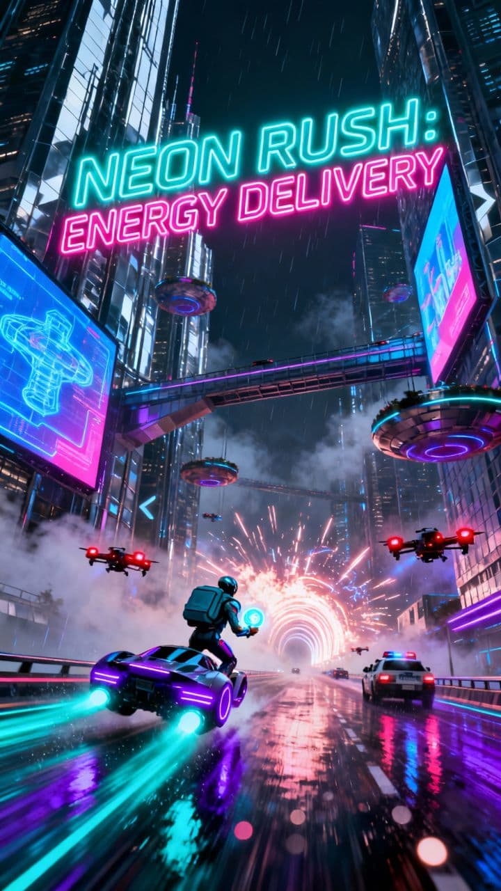 Neon Rush: Energy Delivery