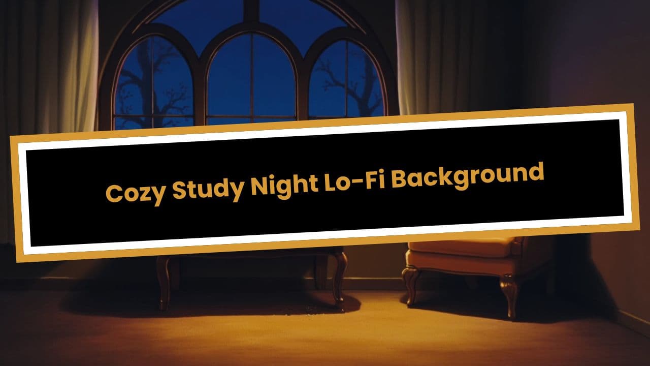 Cozy Study Night Lo-Fi Background
