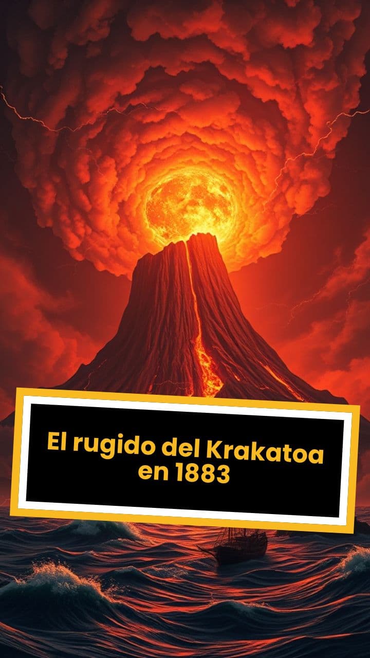 El rugido del Krakatoa en 1883