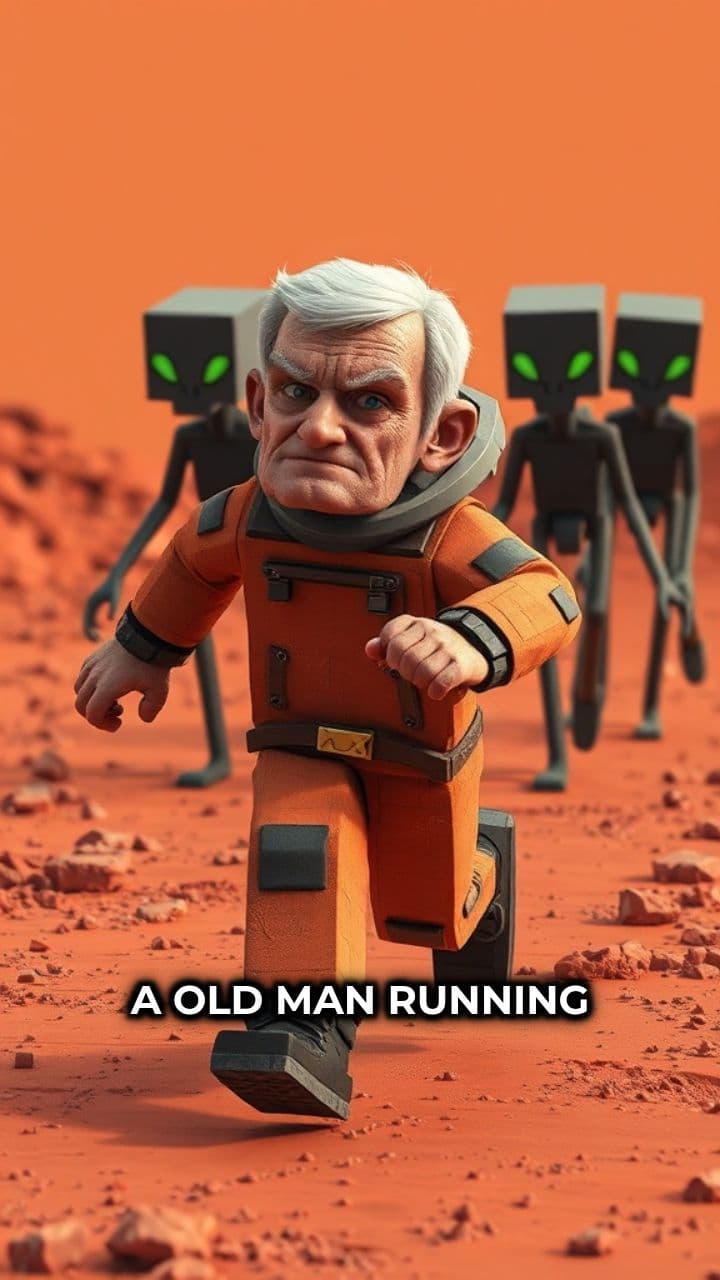 Old Man's Escape on Mars