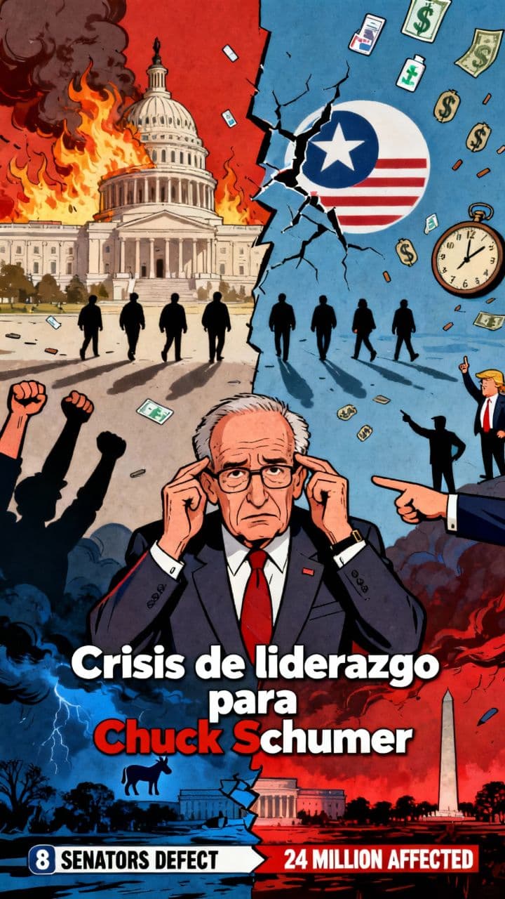 Crisis de liderazgo para Chuck Schumer