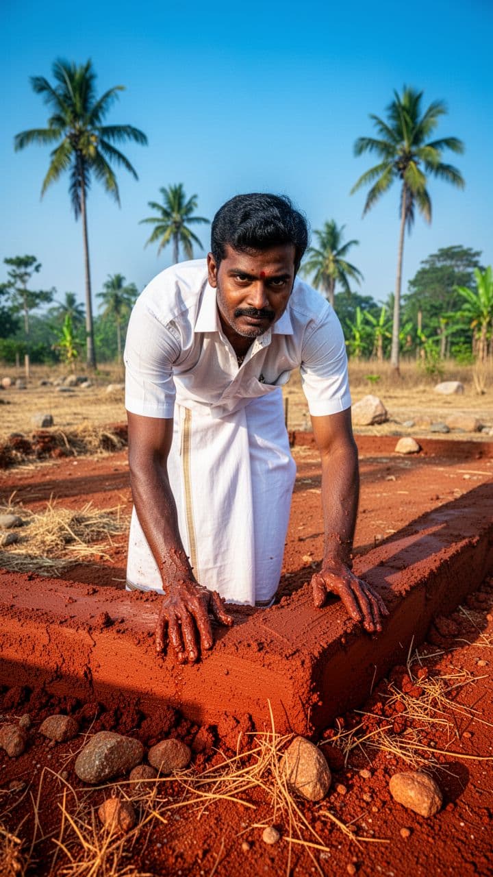 Traditional Karaikudi Mud House Construction