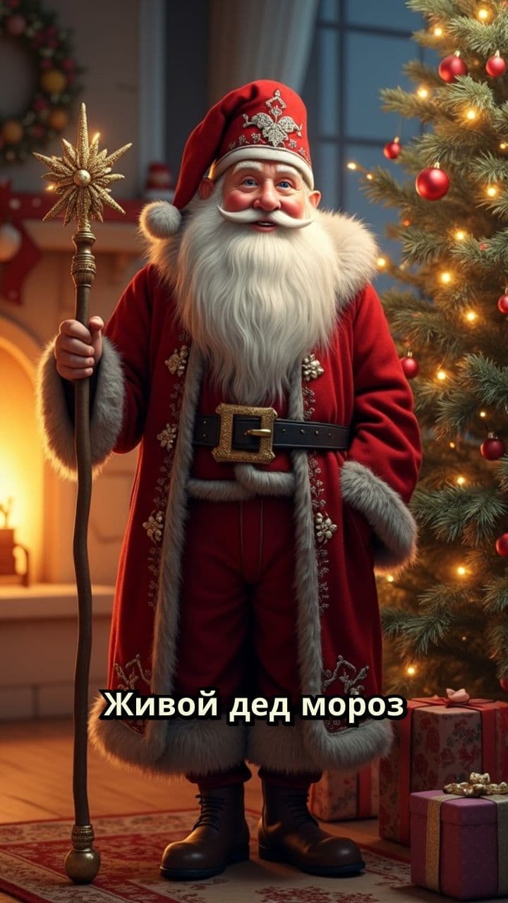 Дед Мороз поздравляет Беллу