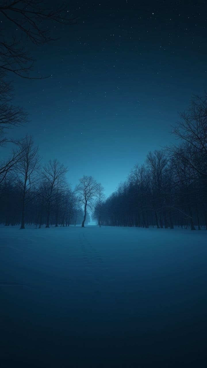 Зимняя ночь и одинокий путь