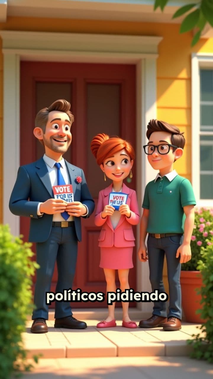 Políticos solicitando votos en domicilios