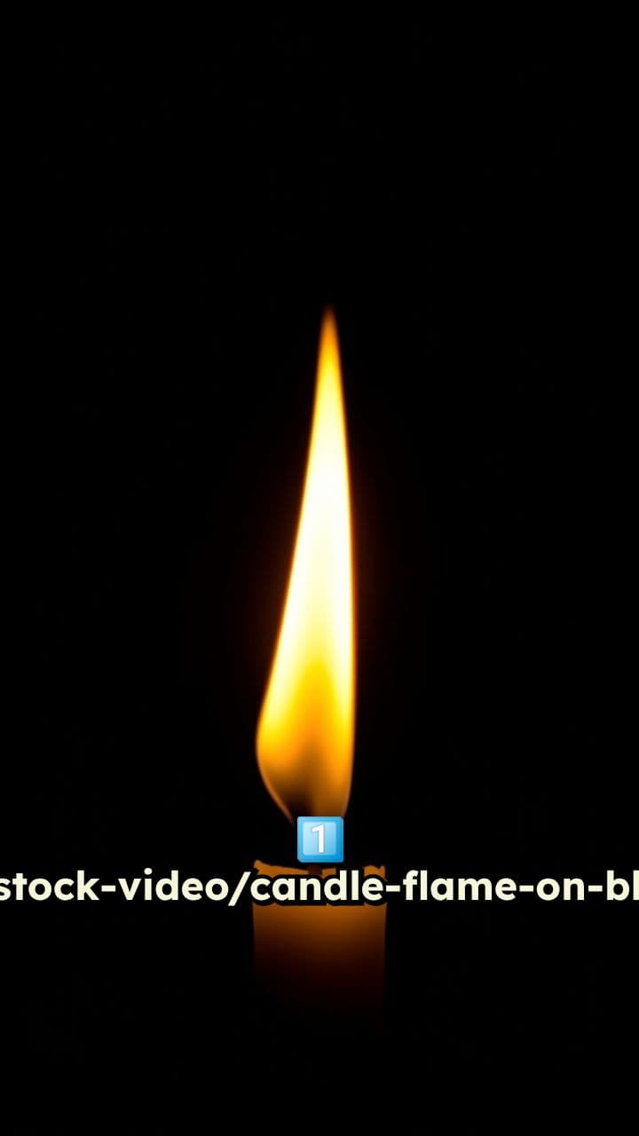 Candle Flame on Black Background