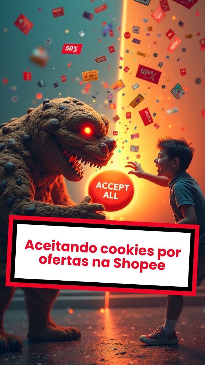 Aceitando cookies por ofertas na Shopee