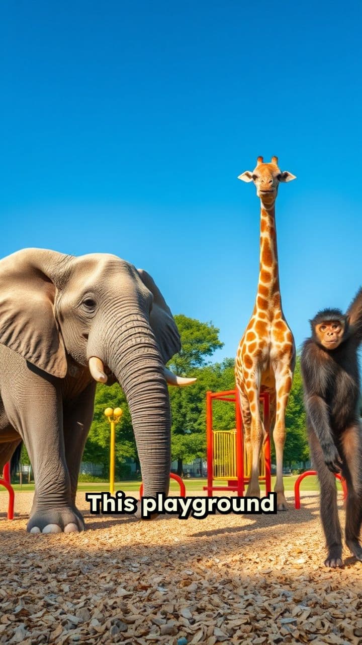 Animal Friends at the Playground