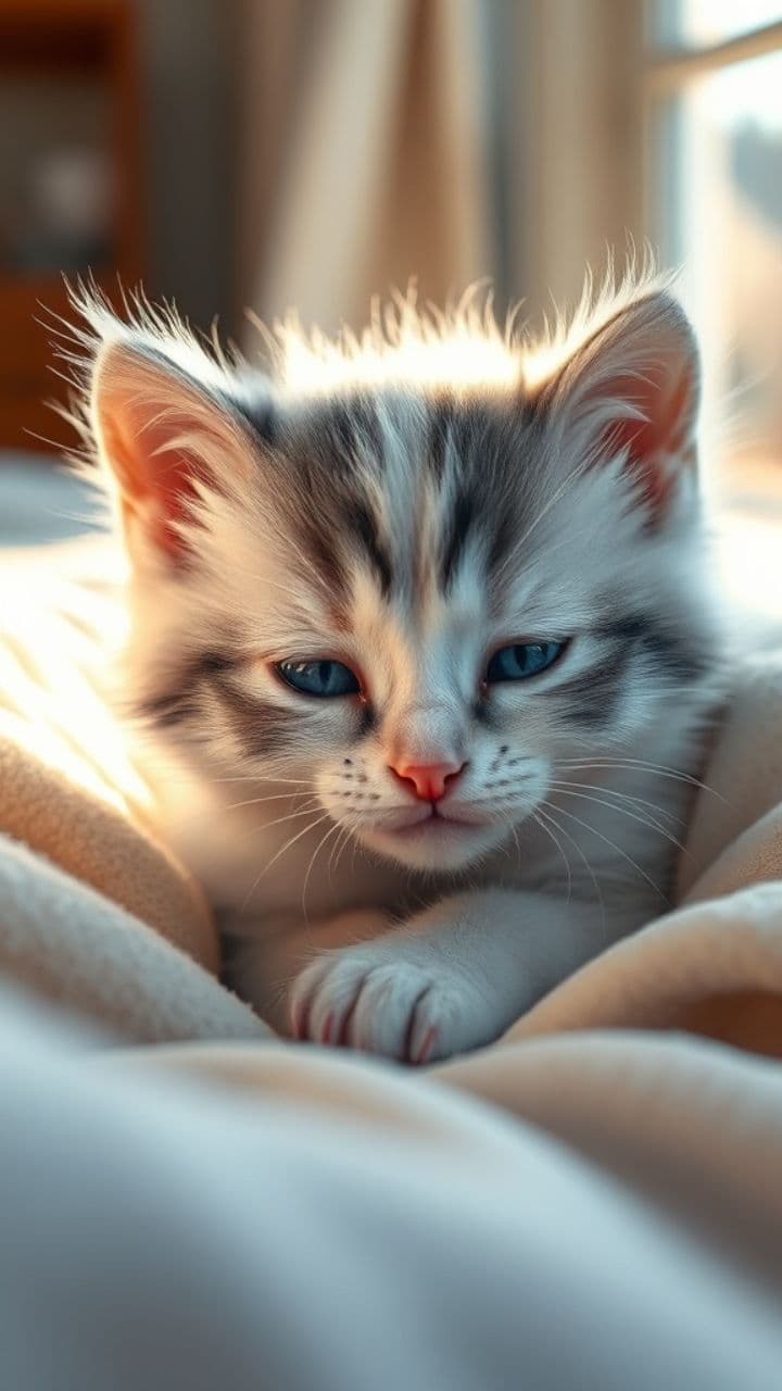 A Very Sweet Kitten's Morning
