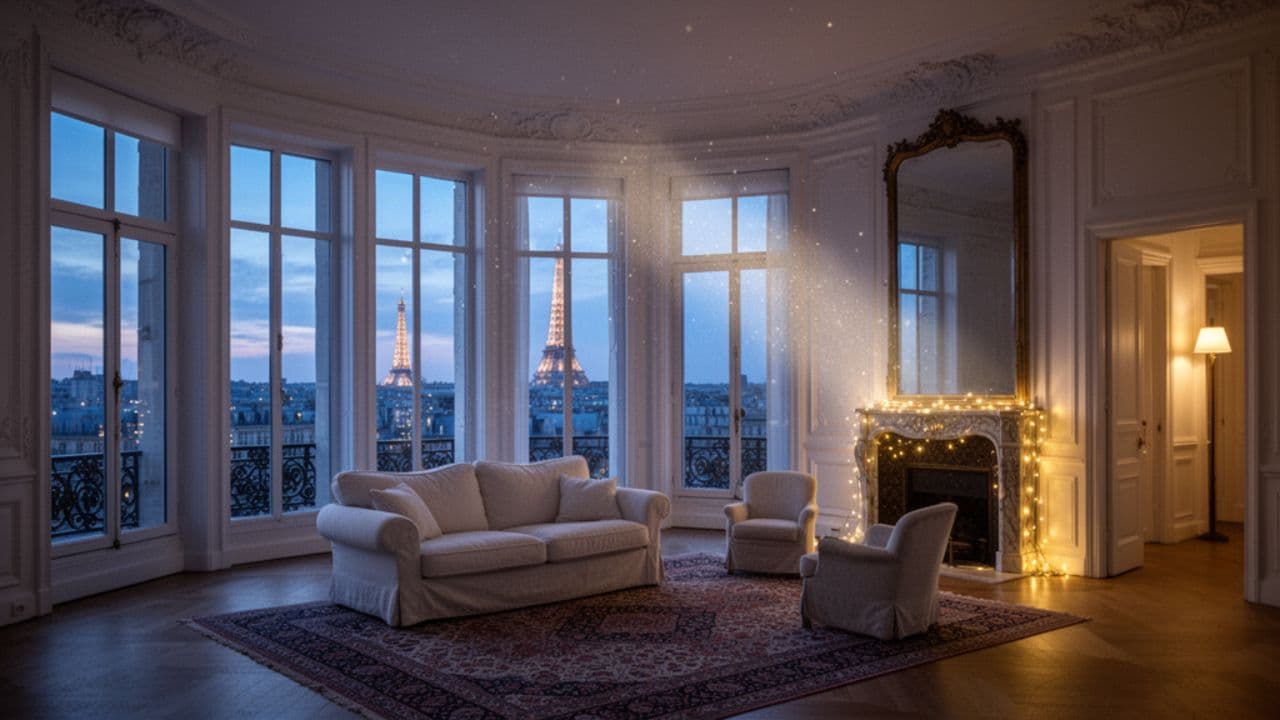 Nouvelle année, maison en fête