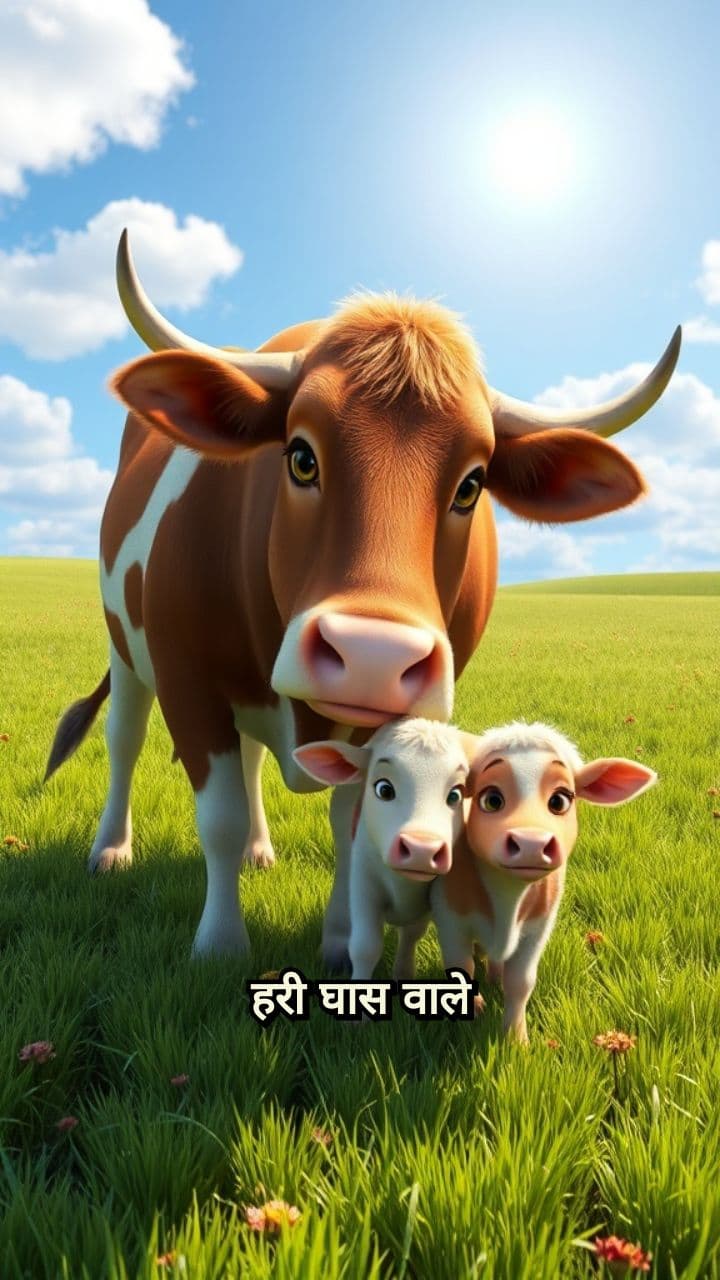 प्यारी गाय और उसका बछड़ा