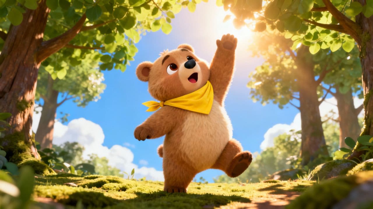 Bouncy Bear's Playful Adventure