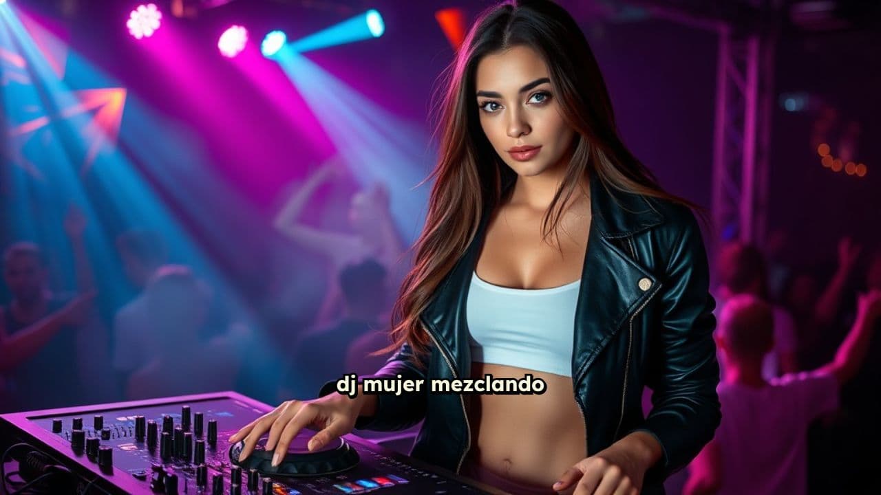 Mujer DJ en acción