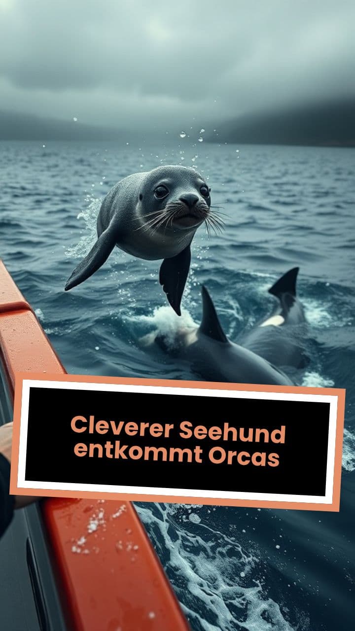 Cleverer Seehund entkommt Orcas