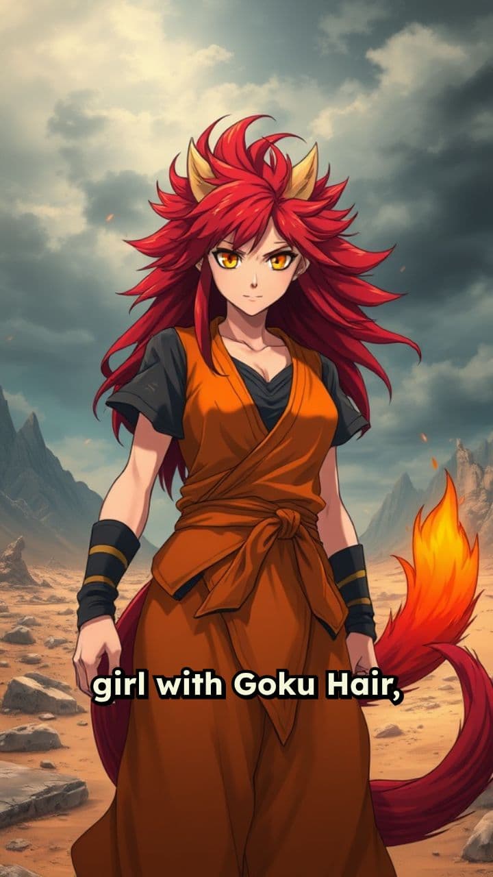 Goku Hair Girl Transforms to SSJ4