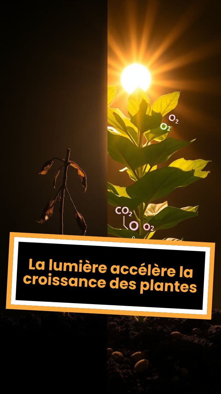 La lumière accélère la croissance des plantes