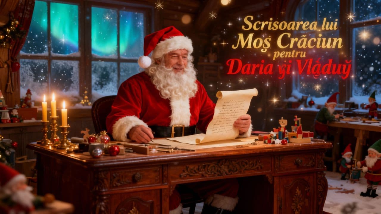 Scrisoarea lui Moș Crăciun pentru Daria și Vlăduț