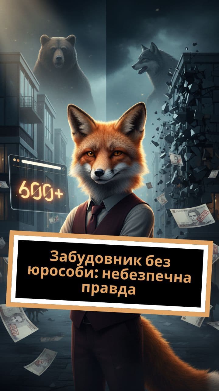 Забудовник без юрособи: небезпечна правда