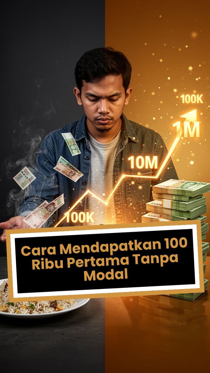 Cara Mendapatkan 100 Ribu Pertama Tanpa Modal