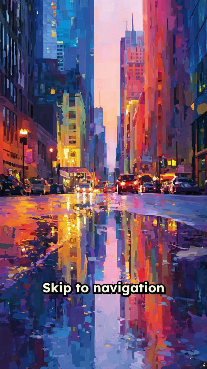 City Reflections – Neon Skyline Print