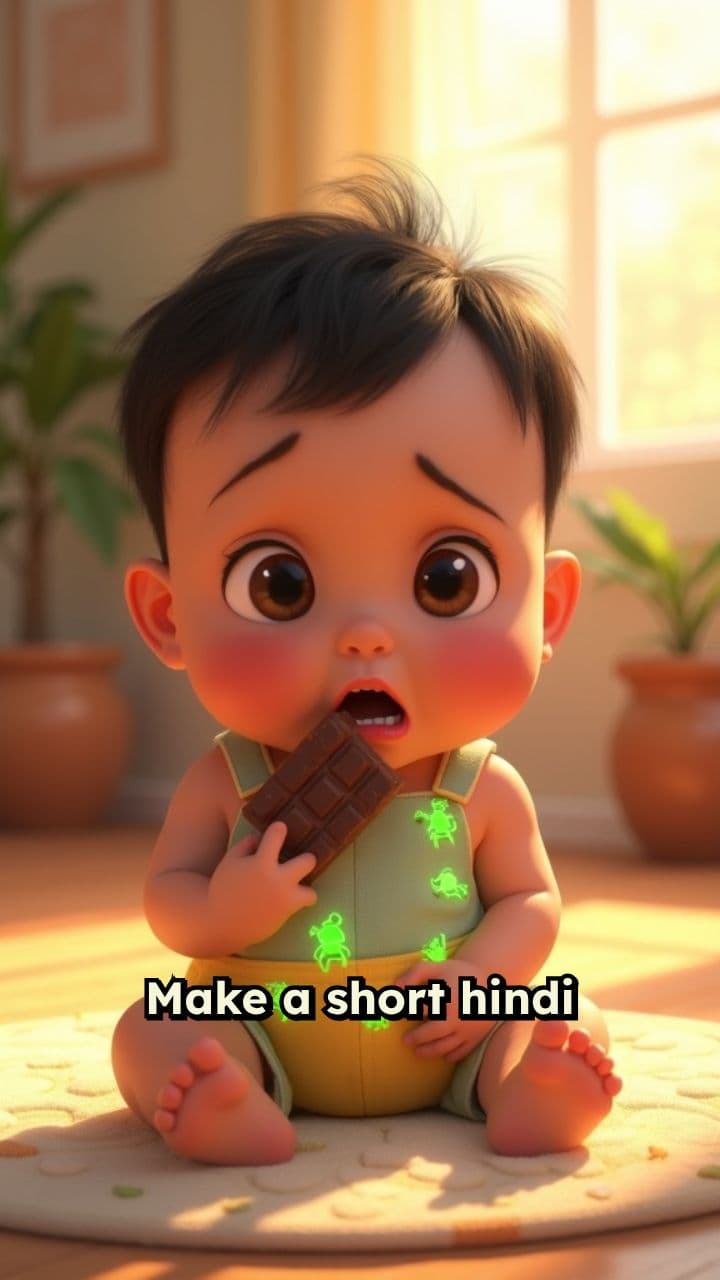 बच्चा और चॉकलेट का सफर