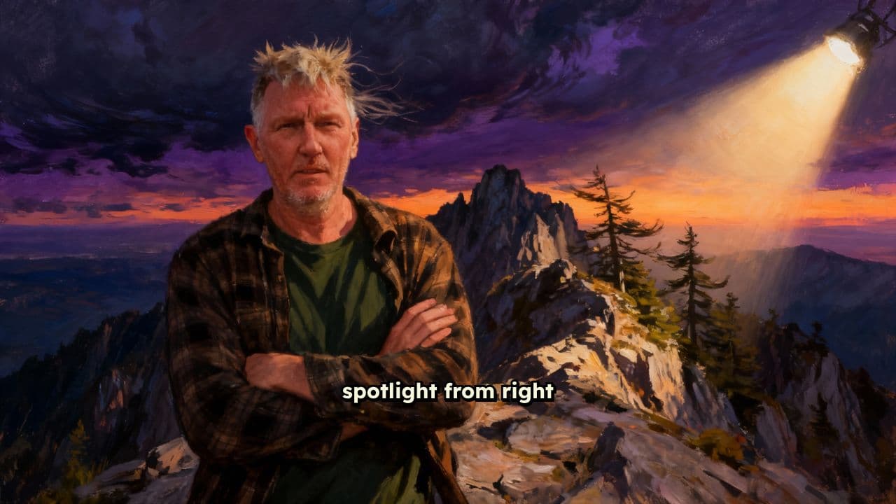 Terry on a Windy Mountain